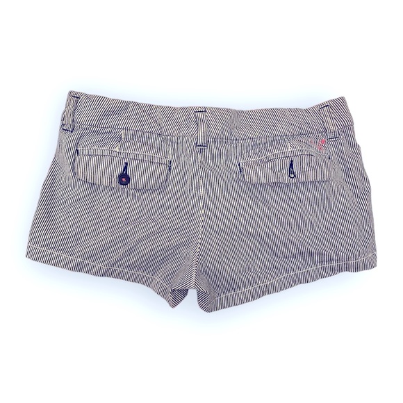 AEO “Live Your Life” Blue Striped Shorts - Picture 2 of 2